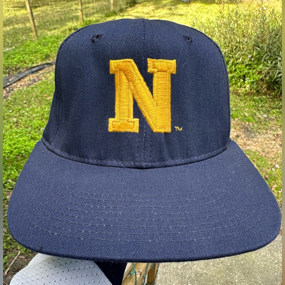 Vintage University Square NCAA NAVY Embroidered SnapBack Hat